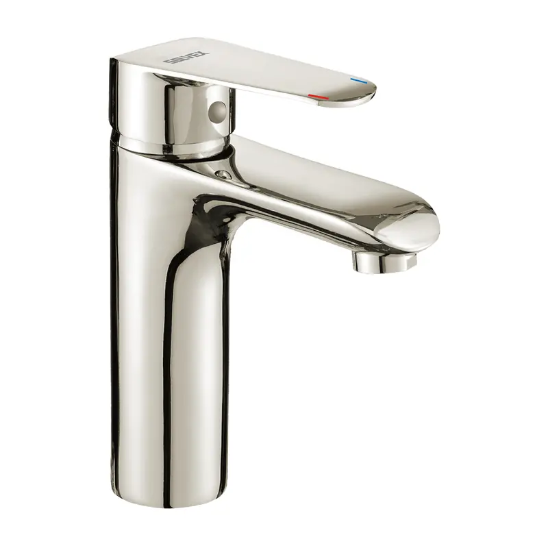 Single-Handle Zinc Basin Faucet – Satin-Finished Cold & Hot Water Tap 2