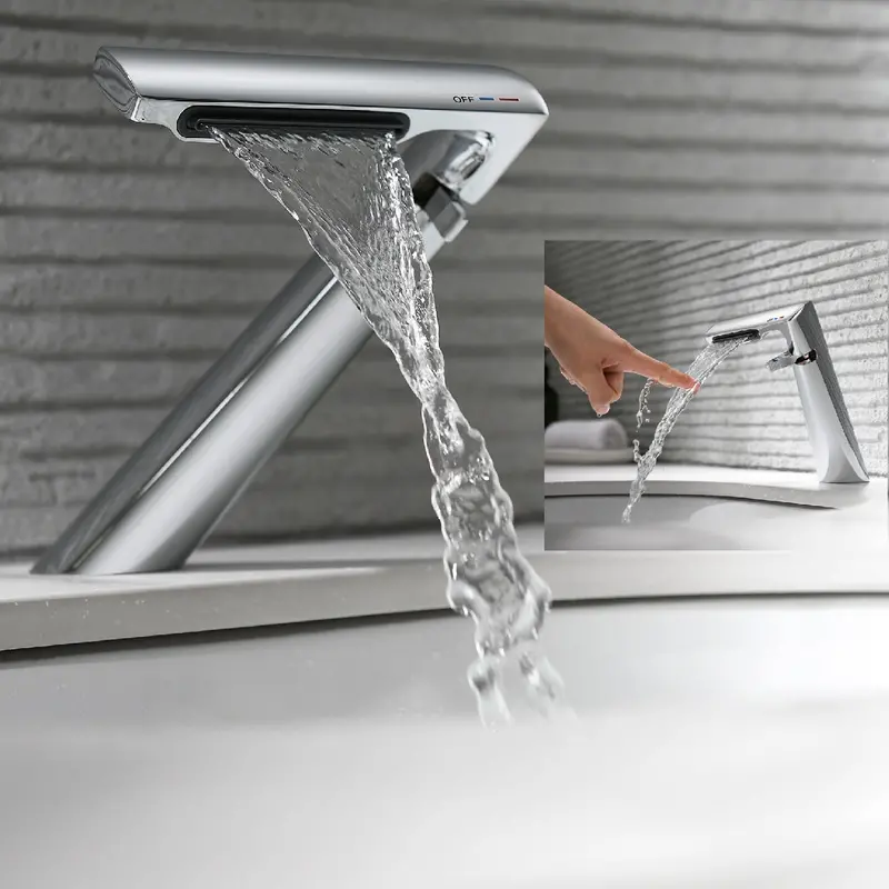 Sleek Bathroom Faucet – 21 Cm Monobloc, Polished Chrome Finish, Compact Lavatory Spout 1
