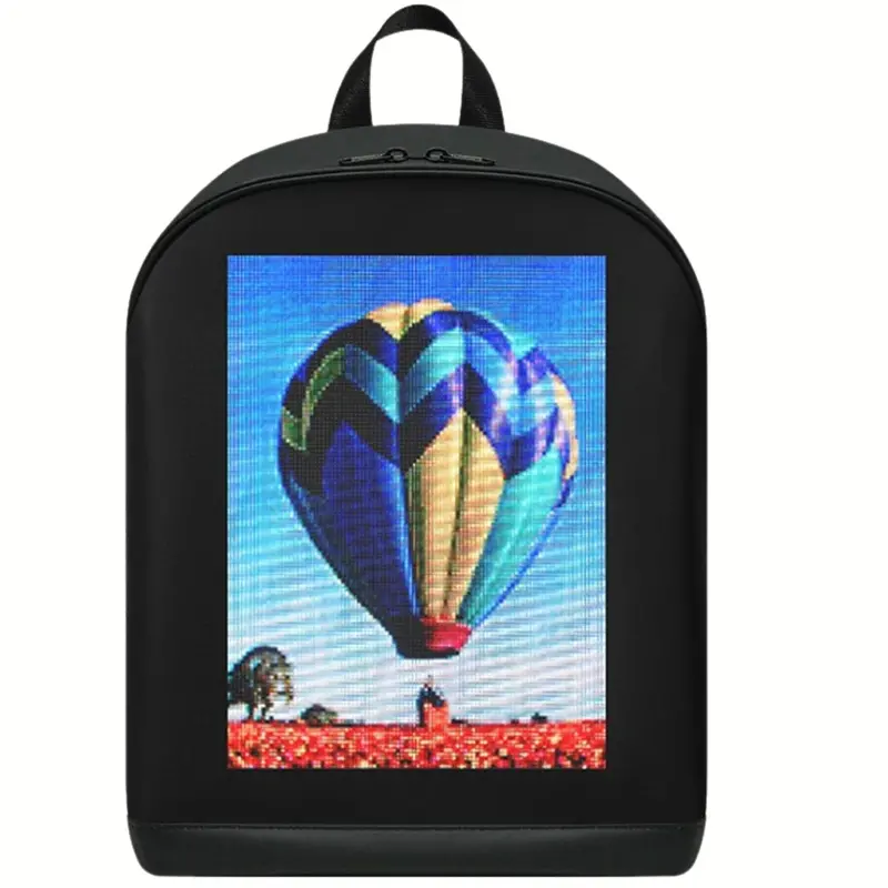 Smart Led Backpack – Black Animated Display, Bluetooth, Built-In Power Bank (35.5 X 29 X 13 Cm), Waterproof 1
