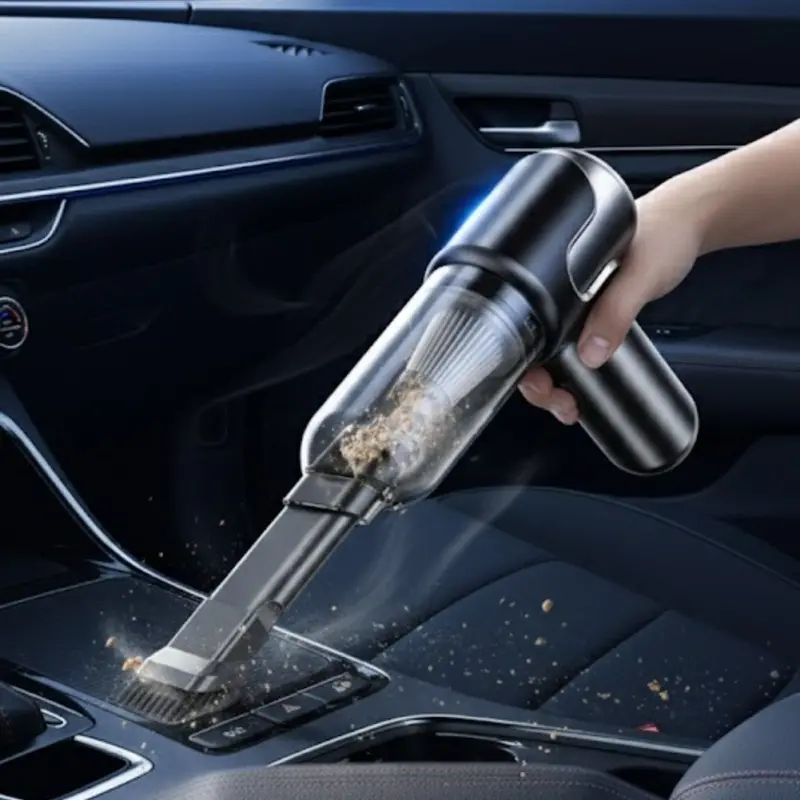 Smart Rechargeable Handheld Vacuum – German Brushless Motor, Tesla-Cell Battery, Dual Hepa H13 Filters, Usb-C Fast Charging 1