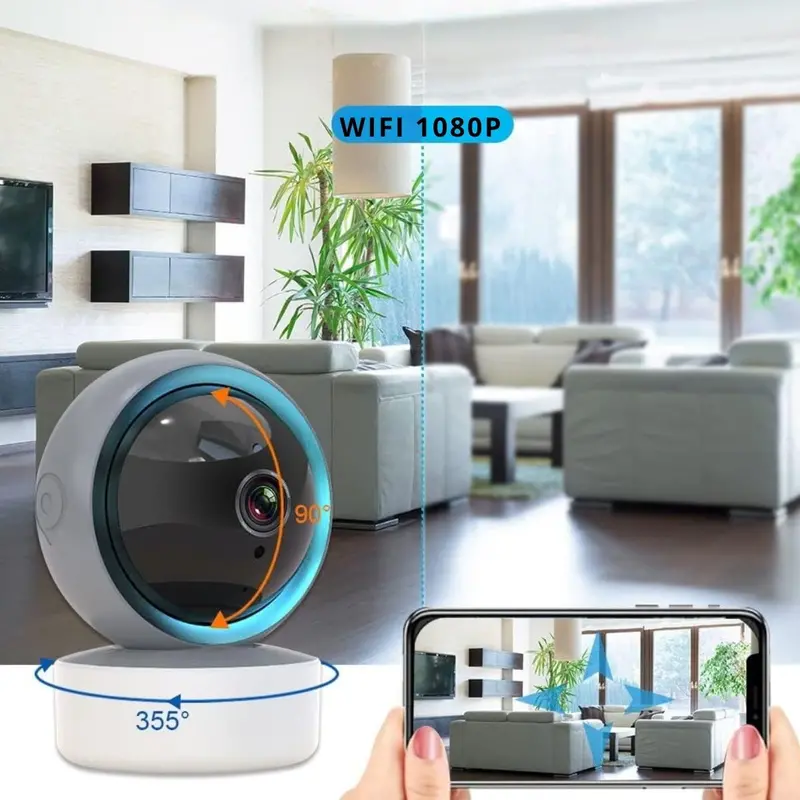 Smart Wifi Cctv Security Camera – Full Hd 1080P, 360° Pan/Tilt, Night Vision, App Control (Ycc365 & Tuya) 1