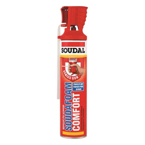Soudal Genius Gun Expanding Foam Insulation – Patented Self-Sealing Dispenser, 600 Ml 1