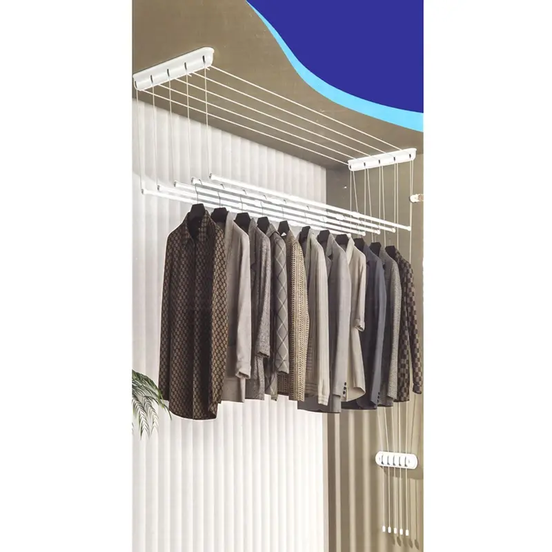 Space-Saving 180X50Cm Foldable Clothes Drying Rack – Versatile Black Iron Laundry Stand 1
