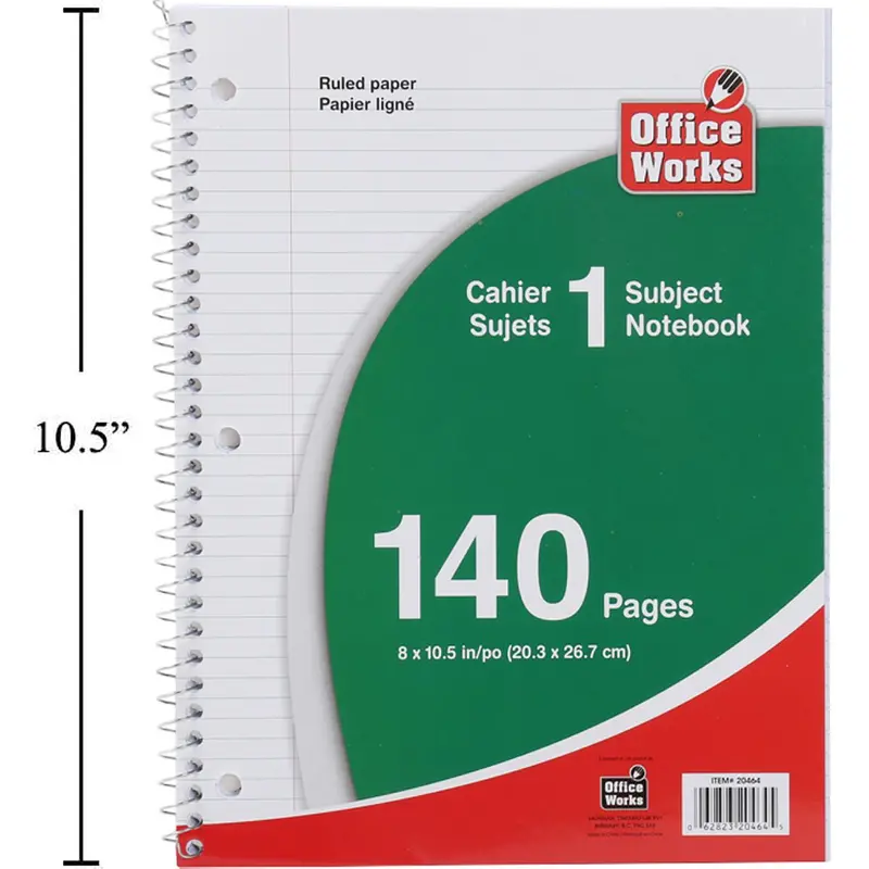 Spiral-Bound 140-Page Notebook – 8" X 10.5" Format 1