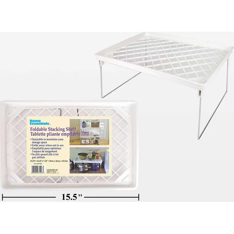Stackable Folding Shelf Organizer – 15.5 X 10.25 X 7.25 Inches 1