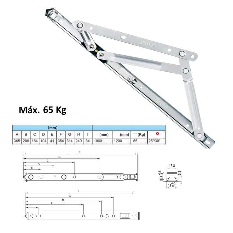 Stainless Steel 304 Friction Projection Hinge: Up To 65 Kg Load Capacity For Upvc Windows 1