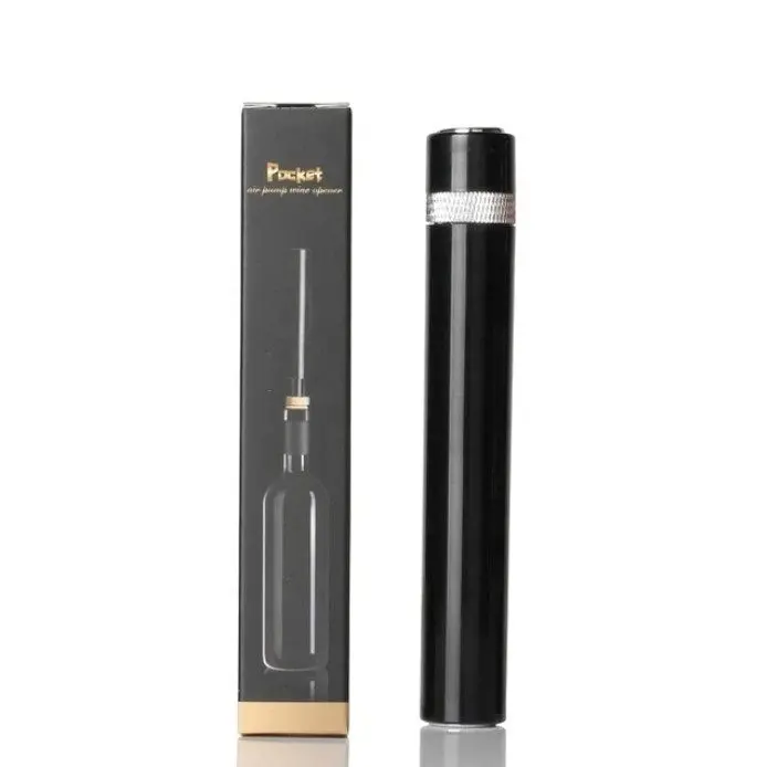 Stainless Steel Air-Pump Wine Opener – Black Finish 1