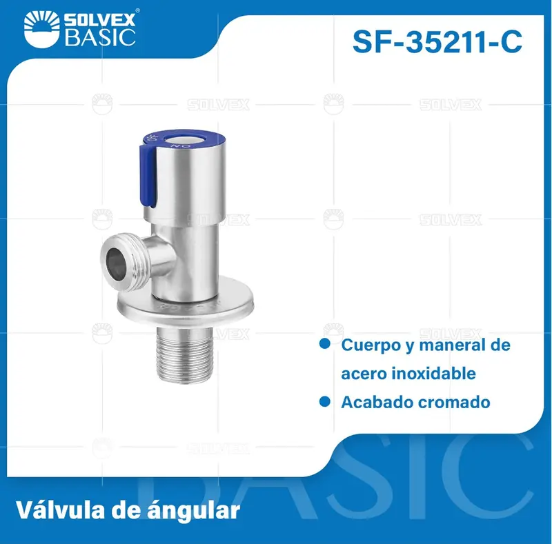Stainless Steel Angle Valve For Sinks & Utility Basins: Chrome-Plated Brass Shut-Off Tap 1