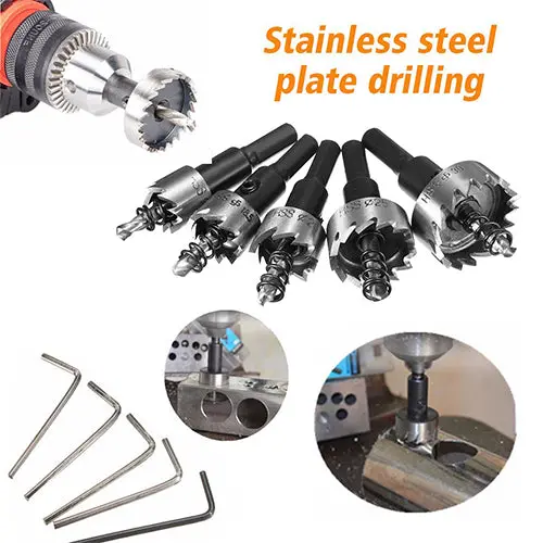 Stainless Steel Drill Bits Set – 5 Pieces (16 Mm, 18.5 Mm, 20 Mm, 25 Mm, 30 Mm) 1