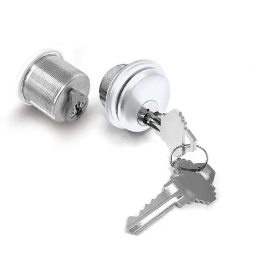 Standard Mortise Cylinder – 1-5/32", White Finish (2 Keys Included, Sold In Pairs) 1