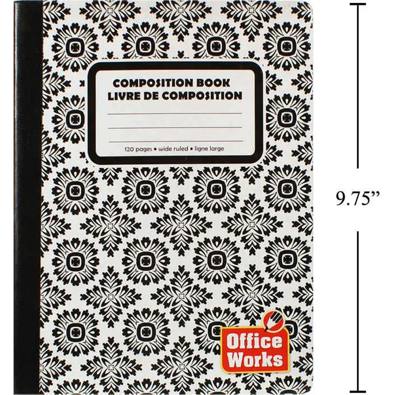 Stitched Hardcover Composition Notebook – 120 Pages, 7.5" X 9.75" 1