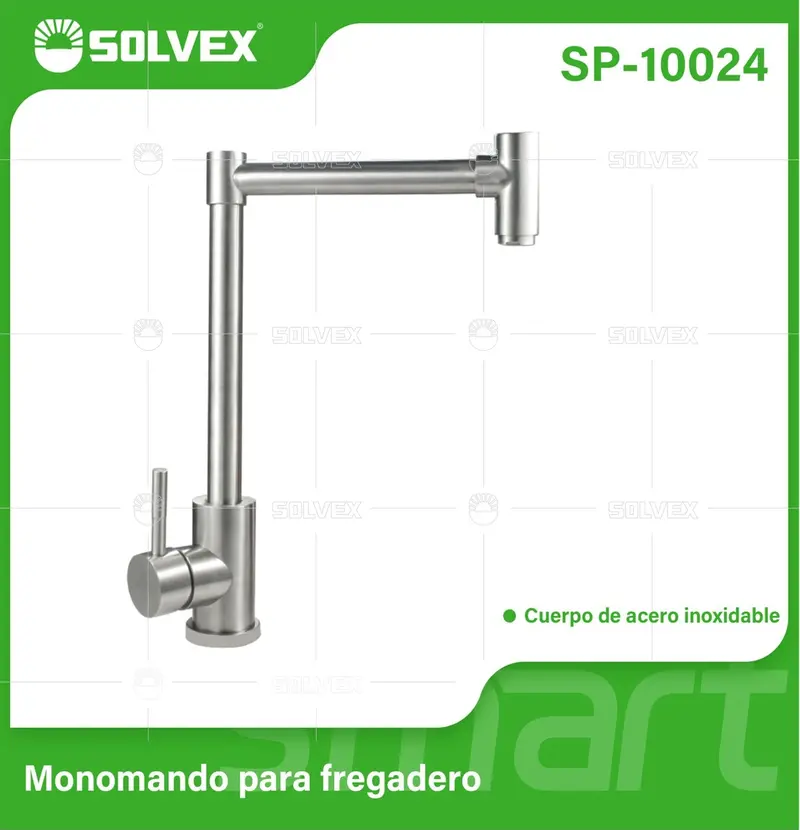 Straight-Arm Brushed Stainless Kitchen Faucet – 90° Angled Spout With Satin Finish And Pull-Out Hose 1