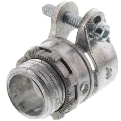 Straight Greenfield Conduit Connector – Zinc-Coated, 1¼" Metallic Box Fitting 1