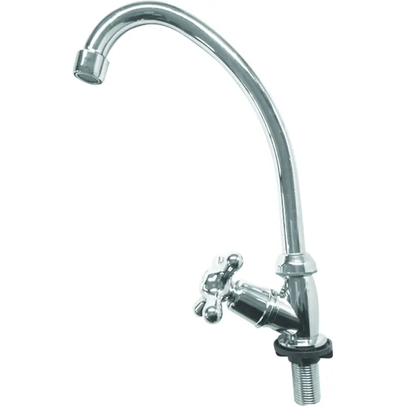 Swan-Neck Single-Handle Kitchen Faucet With Plastic Body – Nessati 1