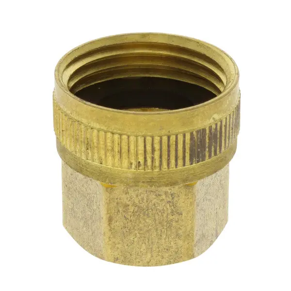 Swivel Garden Hose Nipple: Female 1/2-Inch × Female 3/4-Inch 1
