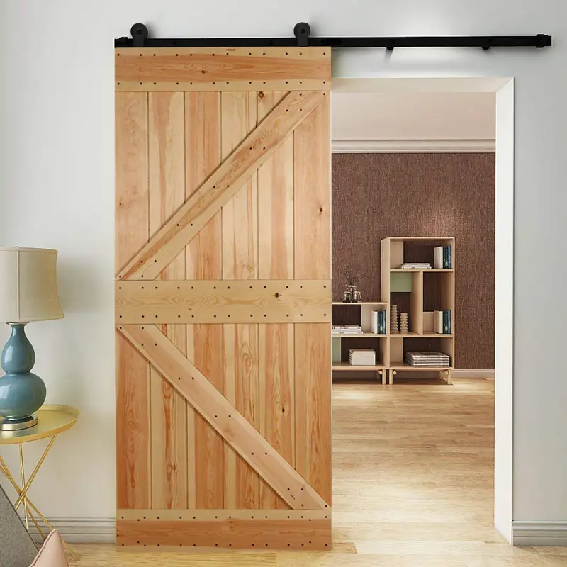 T-Shaped Top-Mount Barn Door Hardware Kit – For Wooden Sliding Doors 1