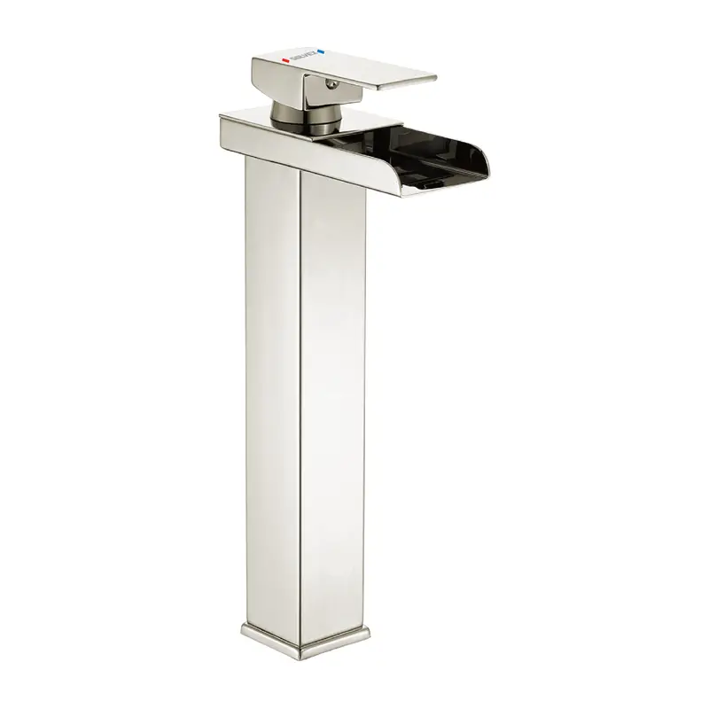 Tall-Profile Satin-Finish Bathroom Faucet With Dual-Temp Spout 2