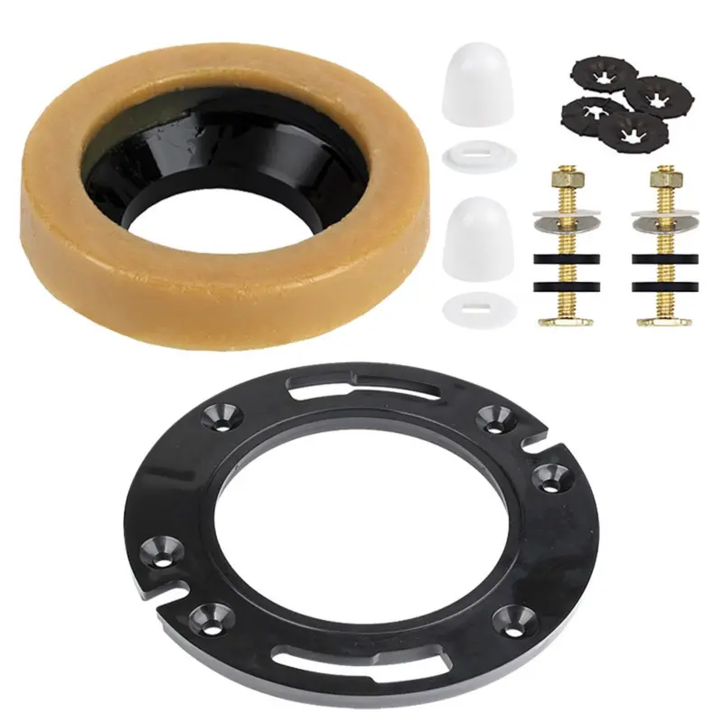 Toilet Wax Ring Installation Kit – Includes Sanitary Flange, Bolts & Sealing Ring 1