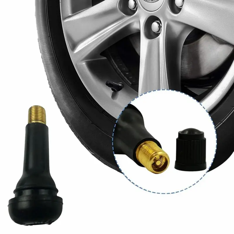 Tr413 Rubber Tire Valve Stem – Universal Fit For Car & Suv Wheel Inflation 1