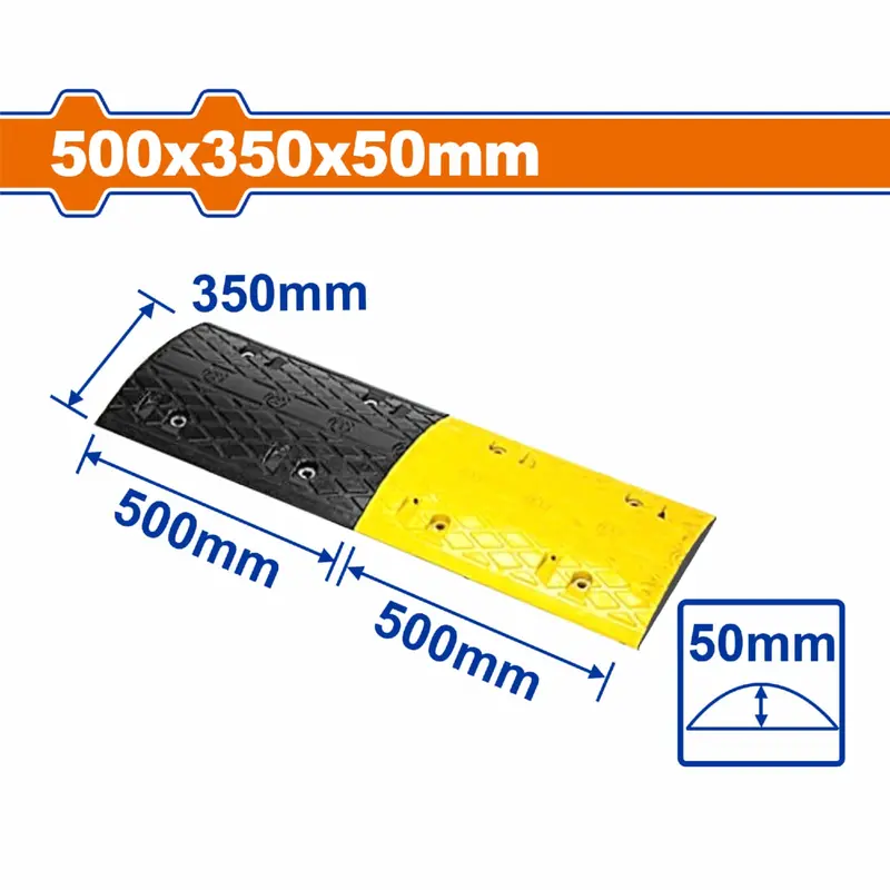 Traffic Speed Hump – Police Dummy Style, 1000×350×50Mm Rubber Road Calming Device 1