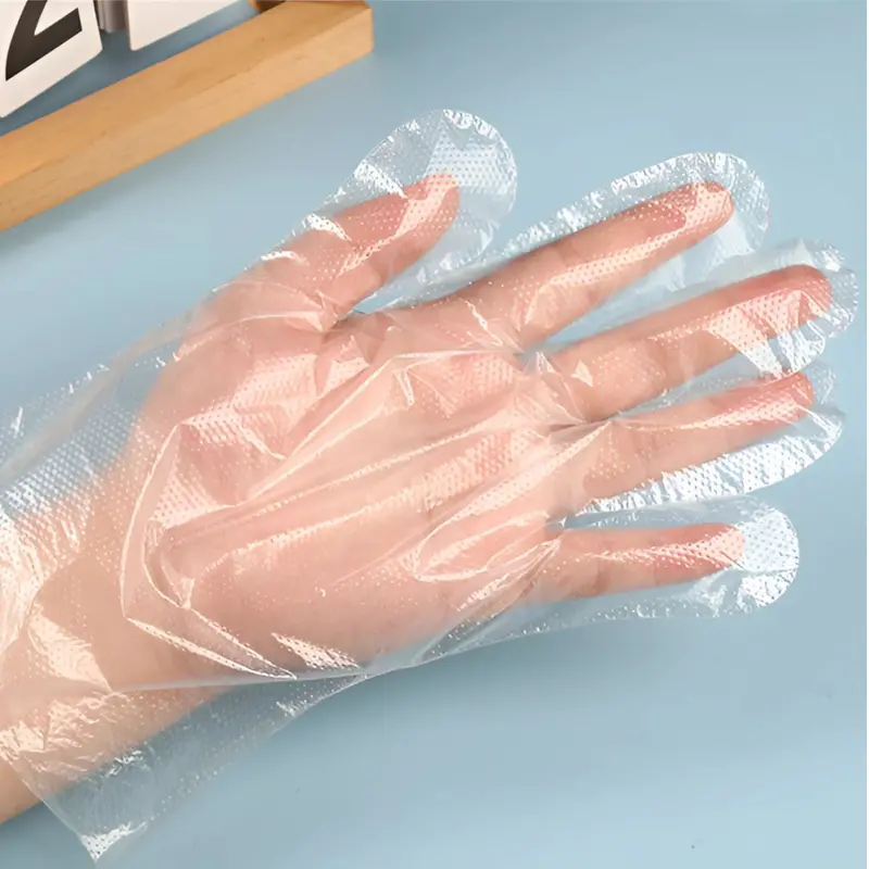 Transparent Disposable Gloves – 200-Piece Box, One-Size-Fits-Most, Durable & Food-Safe For Cleaning And General Use 1