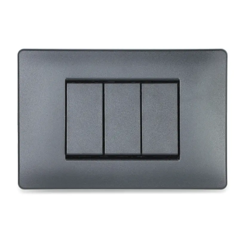 Triple-Pole 3-Way Switch – 10A, 125V, 60Hz, Matte Black Trim 1