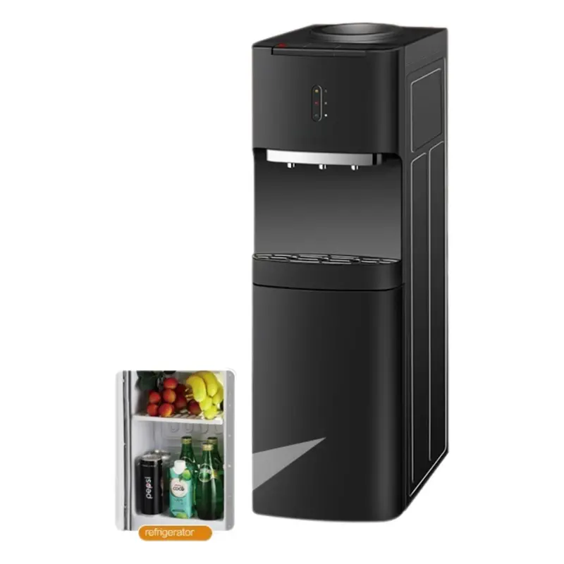 Triple-Temperature Water Dispenser – Hot, Cold & Room-Temp With Built-In 110V Mini Fridge For Standard Bottles 1