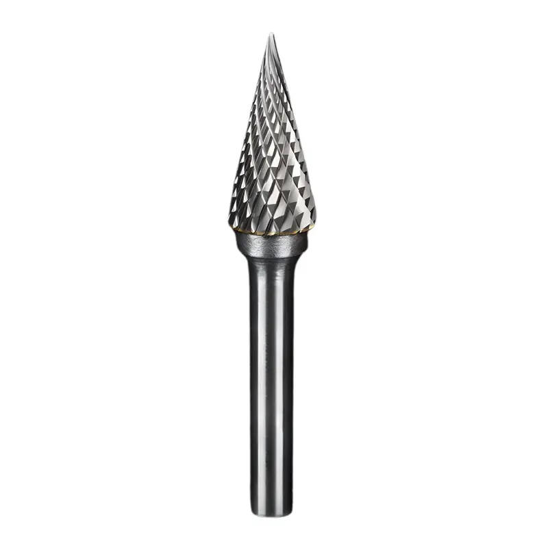 Tungsten Carbide Tapered Rotary Burr – Sharp-Tip Cone Bit For Rotary Tools, 6Mm Shank, 12Mm Head 1