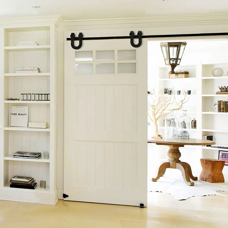 U-Shaped Side-Mount Barn Door Hardware Kit – Wooden Sliding Doors 1
