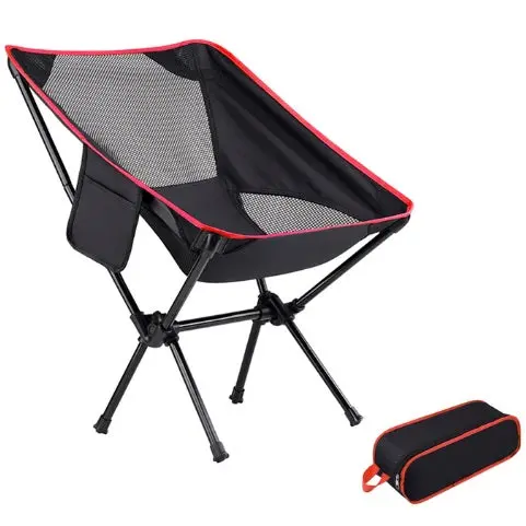 Ultra-Compact Folding Chair With Carry Bag – Sleek Black Design 1
