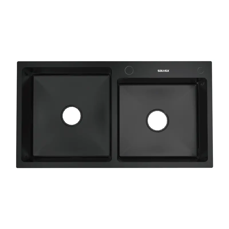 Undermount Double-Basin Kitchen Sink – 85X46X22Cm, Brushed Stainless Steel 2