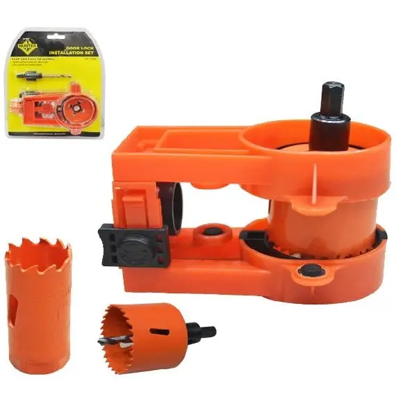 Universal Door Lock Installation Kit For Metal And Wood Doors – Precision Hole Drilling Guide 1