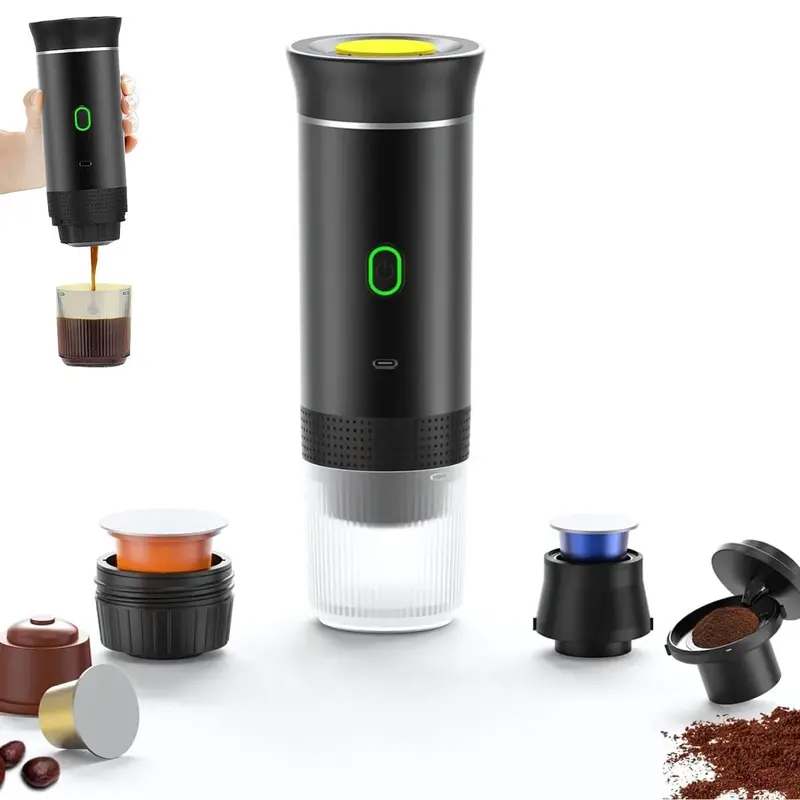 Usb-C Rechargeable 3-In-1 Portable Espresso Maker – Compatible With Nespresso & Dolce Gusto Capsules & Ground Coffee 1