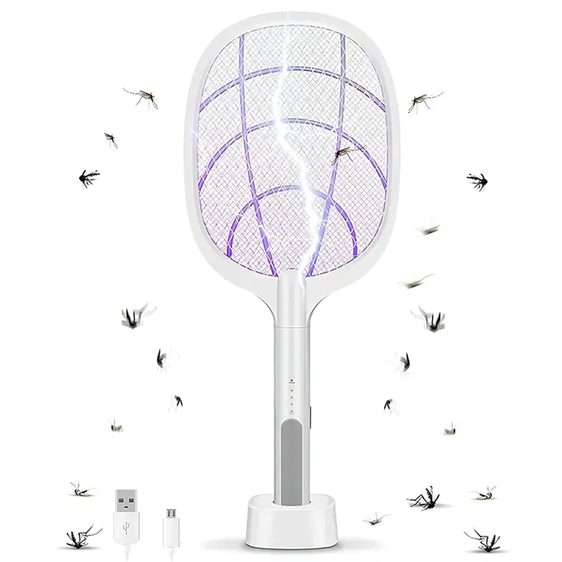 Uv Light Electric Mosquito Zapper – Portable Rechargeable Insect Killer Racket 1