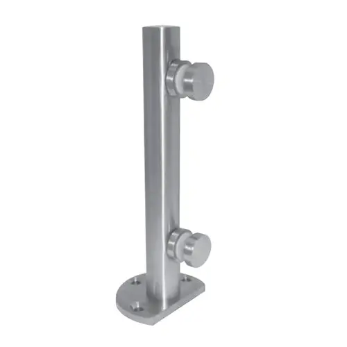 Vertical Glass Railing Mount – 254Mm Height, 31.75Mm Tube Diameter, 3Mm Wall Thickness, 12Mm Mounting Holes 1