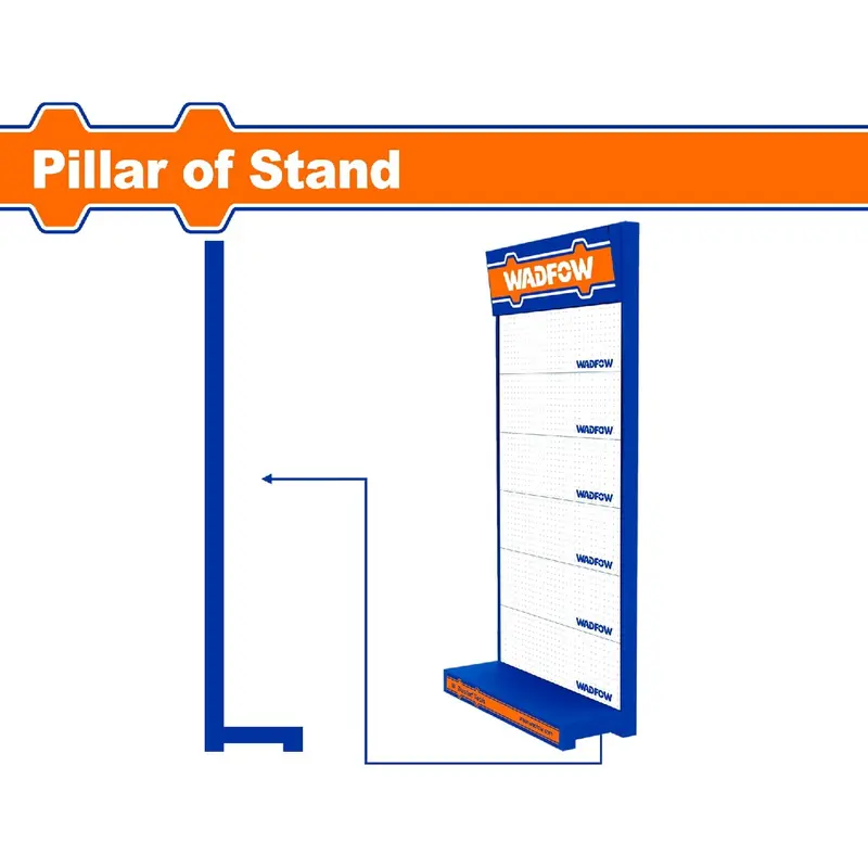 Wadfow Display Stand Pillar – Square Steel Tube (30 × 60 Mm), 1.2 Mm Wall Thickness 1