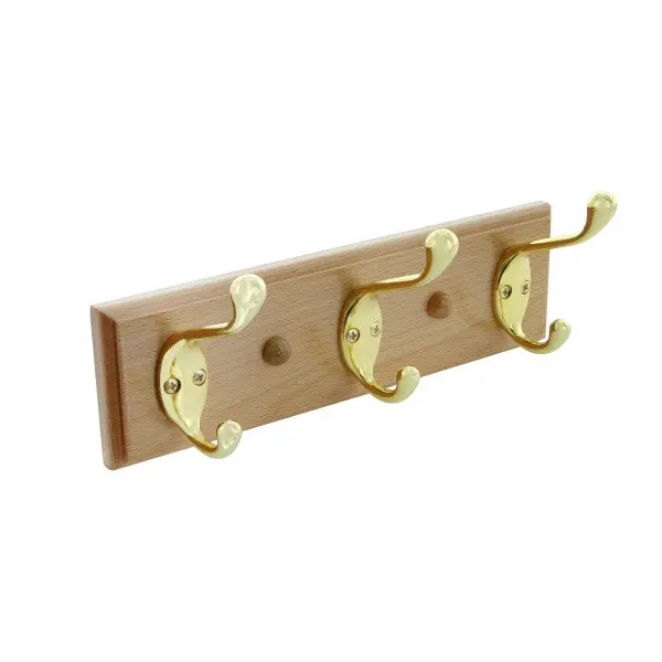 Wall-Mounted 3-Hook Bracket With Mounting Hardware 1