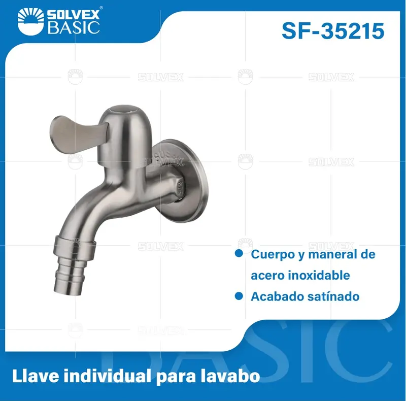 Wall-Mounted Satin-Finish Faucet With Washer Connection – Single-Lever Stainless Steel Wall Tap 1