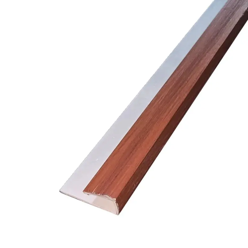 Walnut Wood-Finish Pvc Ceiling C-Profile End Cap – 5.95M, Refined Termination & Mold-Resistant 1