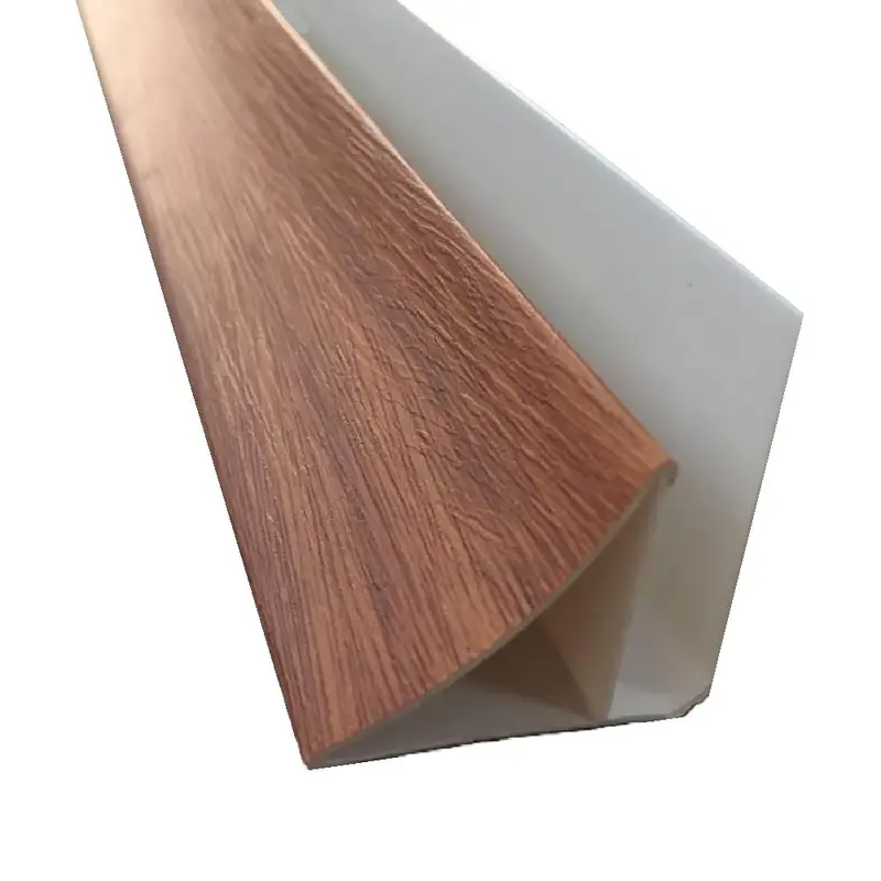 Walnut Wood-Finish Pvc Ceiling Cove Molding Trim – 5.95M, Elegant Finish & Easy Mounting 1