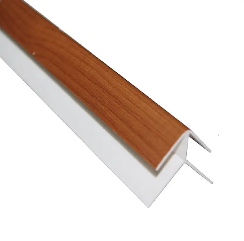 Walnut Wood-Finish Pvc Ceiling External Corner Profile – 5.95M, Reinforced & Weather-Resistant 1