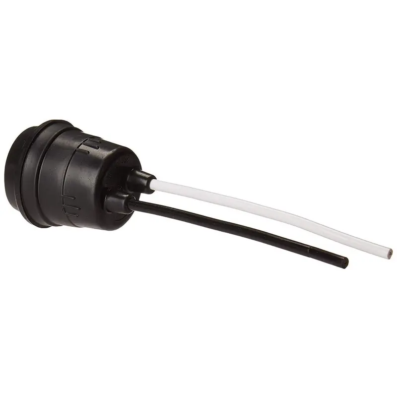 Weatherproof E27 Lamp Socket – Aluminum & Black Rubber Housing, 125V 1