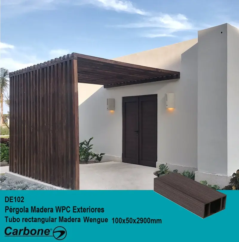 Wenge-Finish Wpc Rectangular Pergola Beam – 4" X 2" (100 X 50 X 2900 Mm) 1