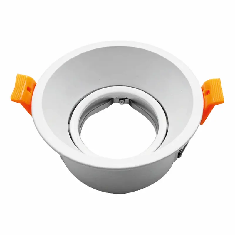 White Aluminum Adjustable Recessed Gu10 Downlight Ring – Indoor/Outdoor 1