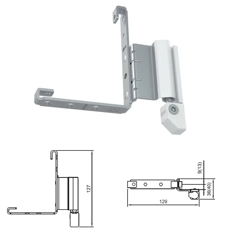 White Bottom Right Hinge For Upvc Inward-Opening Casement Windows 1