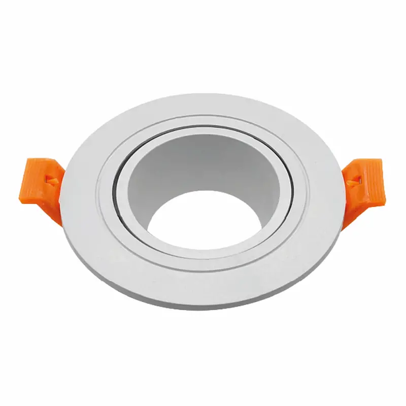 White Plastic Adjustable Recessed Gu10 Downlight Ring – 92×25 Mm 1
