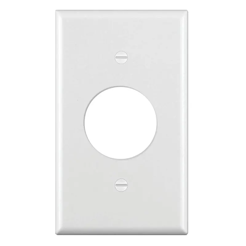 White Plastic Cover For 220V Receptacle – Includes Metal Screws 1
