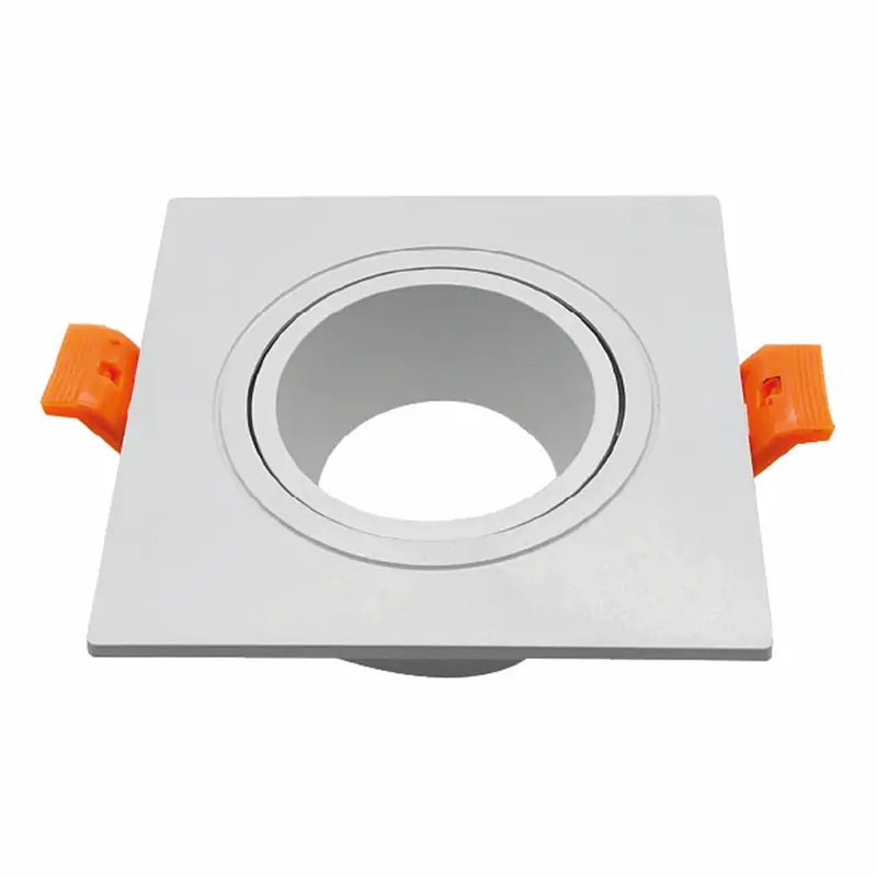 White Plastic Gu10 Recessed Trim – Square, 92×25Mm, Directional, Indoor/Outdoor Ready 1