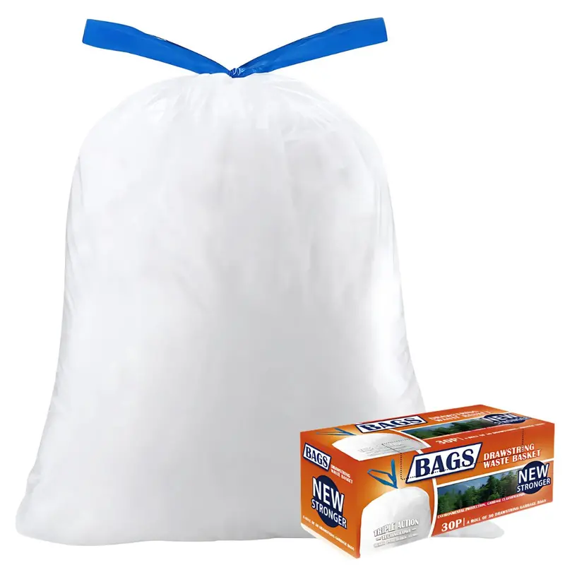 White Trash Bags – Disposable Waste Liners For General Use & Waste Management 1