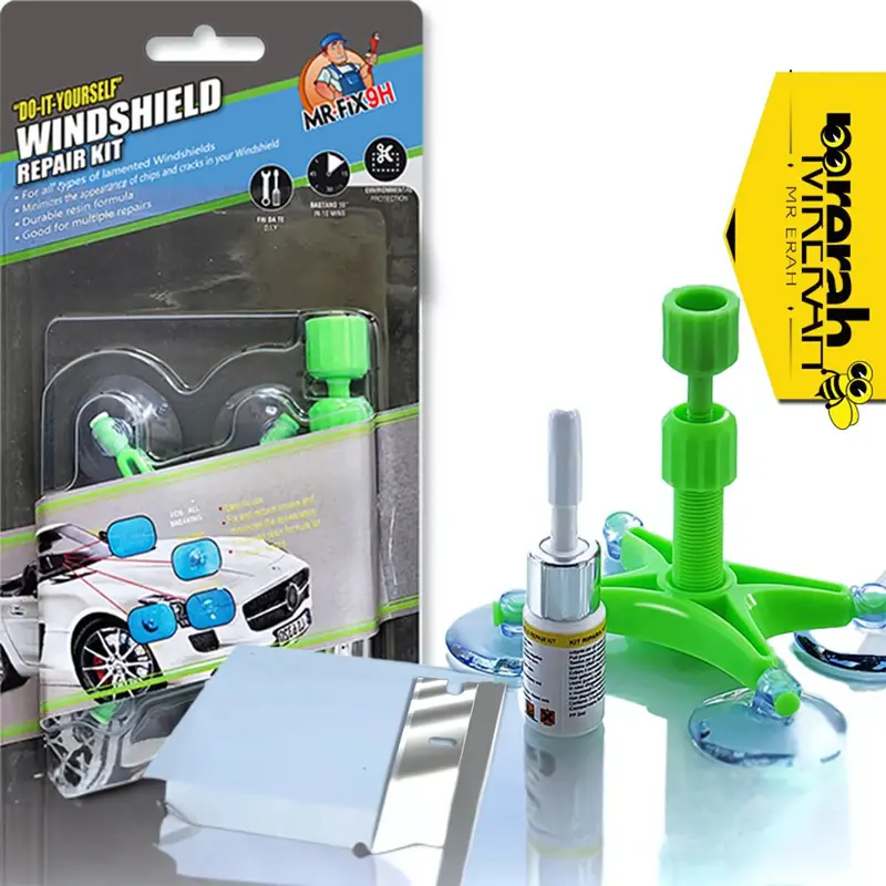 Windshield Crack Repair Kit – Diy Glass Chip & Star Break Fix For Auto Windows & Mirrors 1